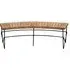 Belfort Curved Bench - Black, Teak Wood