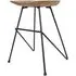 Belfort Set of 2 Teak Wood Bar Stool - Black