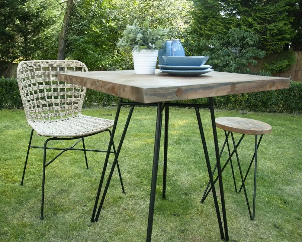 Belfort Teak Dining Table - Black