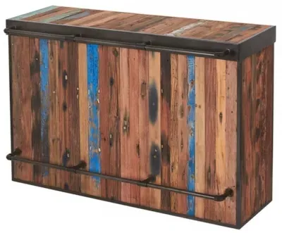 Boatwood Centre Bar Counter - Rustic