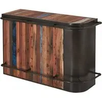 Boatwood Left Bar Counter - Rustic