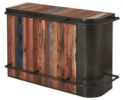 Boatwood Left Bar Counter - Rustic