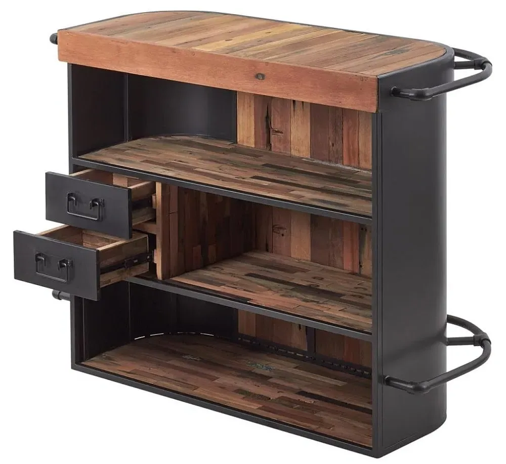 Boatwood Small Bar Counter - Rustic