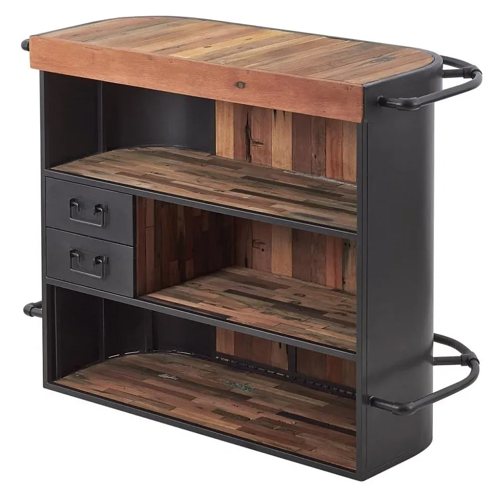 Boatwood Small Bar Counter - Rustic