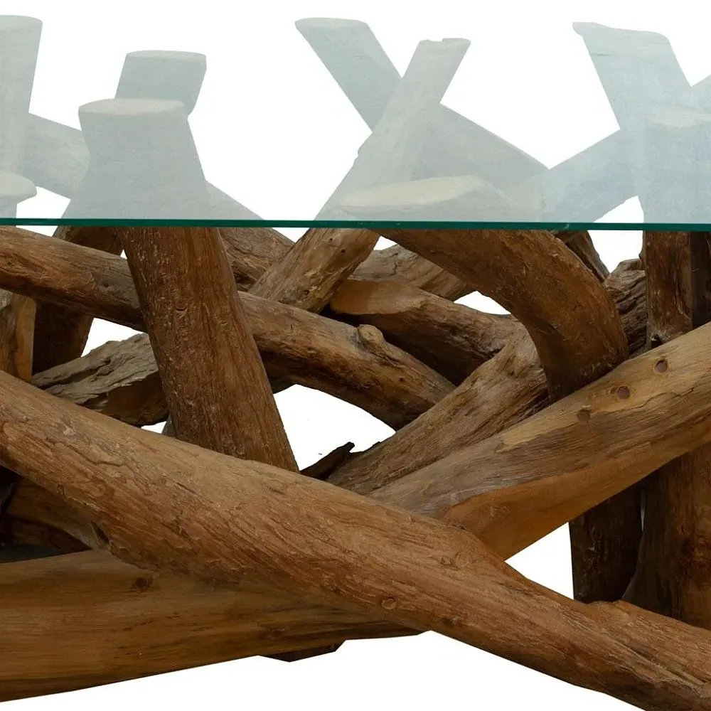 Branchwood Coffee Table - Glass Top