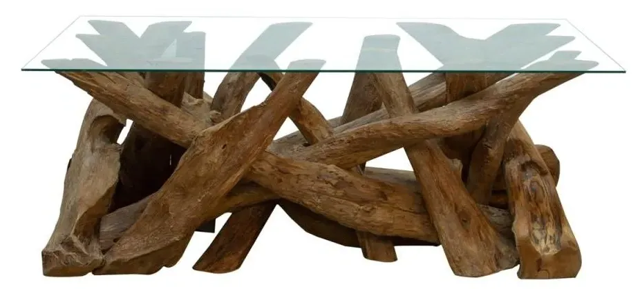 Branchwood Coffee Table - Glass Top