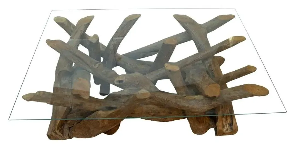 Branchwood Coffee Table - Glass Top