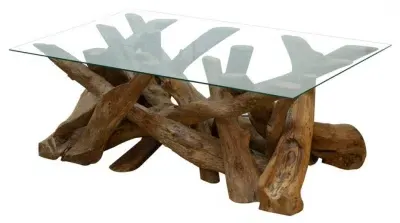 Branchwood Coffee Table - Glass Top image