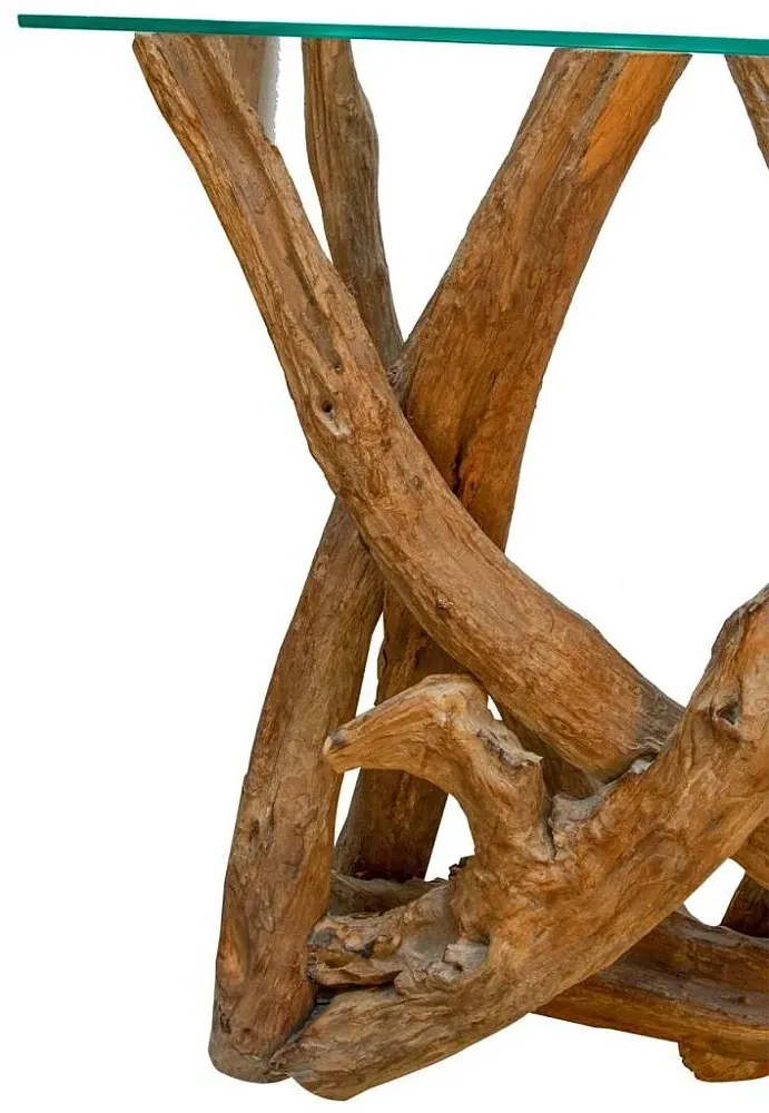 Branchwood Console Table - Glass Top