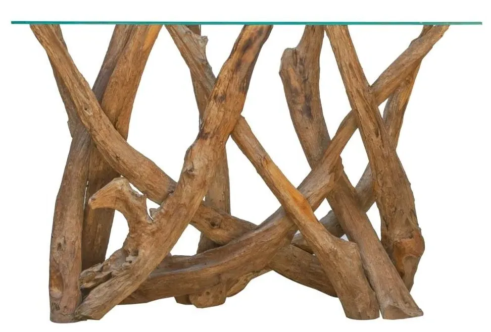 Branchwood Console Table - Glass Top