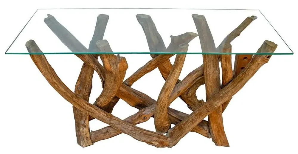 Branchwood Console Table - Glass Top