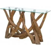 Branchwood Console Table - Glass Top