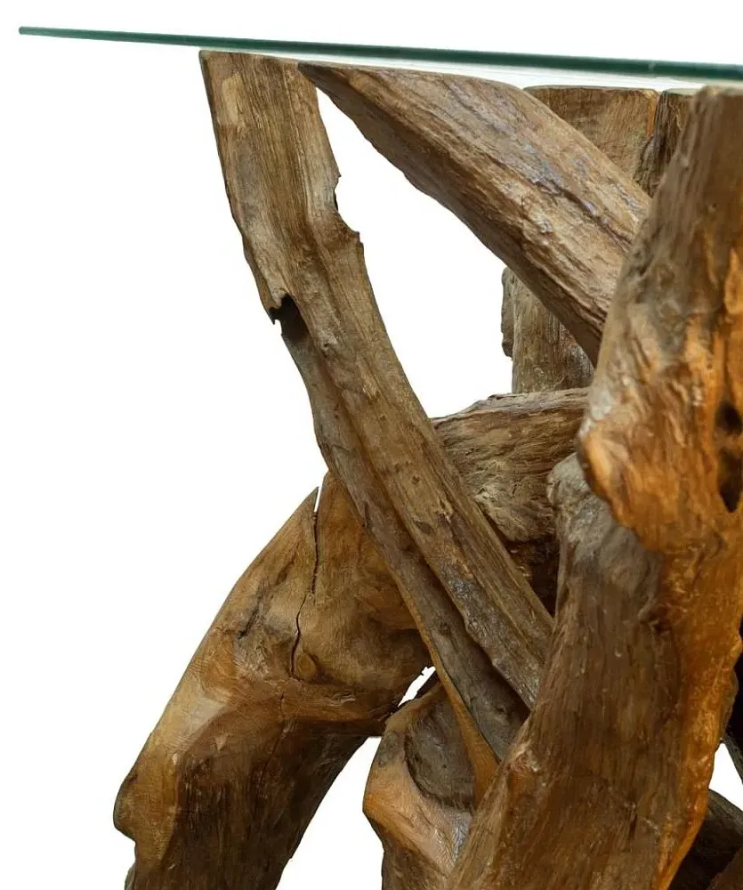 Branchwood Round Coffee Table - Glass