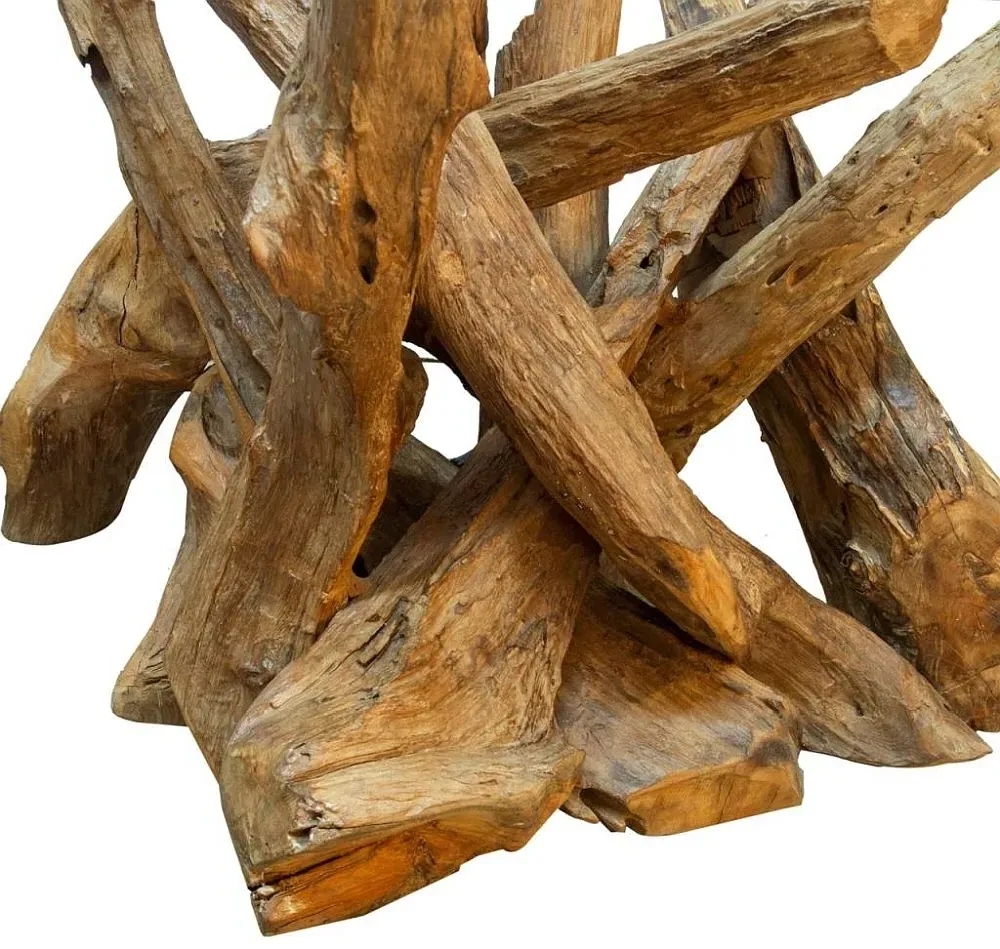 Branchwood Round Coffee Table - Glass