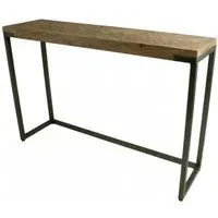 Chevron Console Table - Natural, Mango Wood