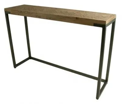 Chevron Console Table - Natural, Mango Wood