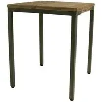 Chevron Square Lamp Table - Natural, Mango Wood