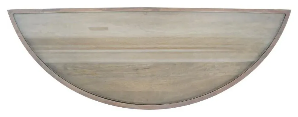 Copse Apollo Half Moon Table with Metal Base - Greywash, Mango Wood