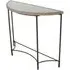 Copse Apollo Half Moon Table with Metal Base - Greywash, Mango Wood
