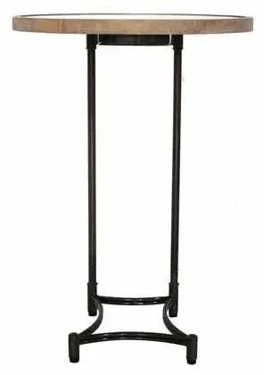 Copse Apollo Oval Supper Table with Metal Base - Greywash, Mango Wood