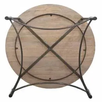 Copse Apollo Round Coffee Table - Greywash, Mango Wood