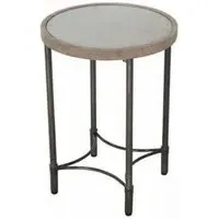 Copse Apollo Round Lamp Table - Greywash, Mango Wood