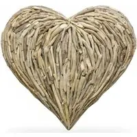 Driftwood Heart Large Wall Decor - Weathered