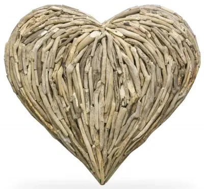 Driftwood Heart Large Wall Decor - Weathered image