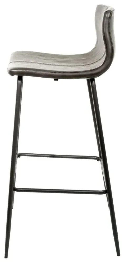 Erlangen Barstool Set of 2 - Grey, Vintage Leather