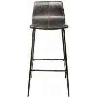 Erlangen Barstool Set of 2 - Grey, Vintage Leather