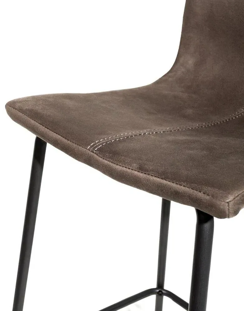 Erlangen Barstool Set of 2 - Mussel Grey, Fabric