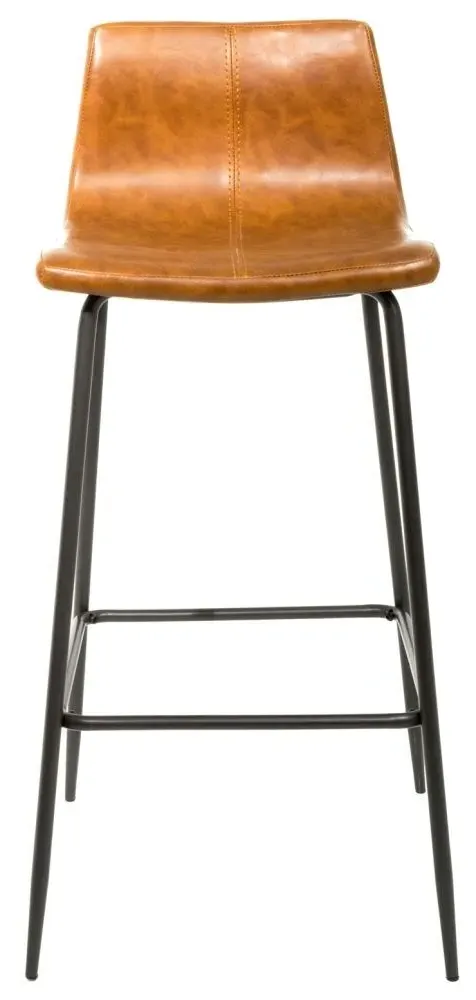 Erlangen Barstool Set of 2 - Tan, Vintage Leather