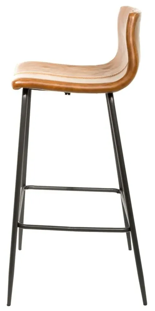 Erlangen Barstool Set of 2 - Tan, Vintage Leather