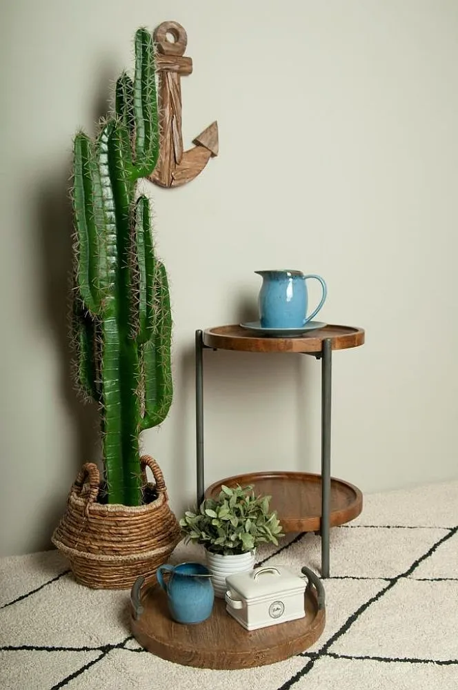 Evansville Round End Table - Mango Wood