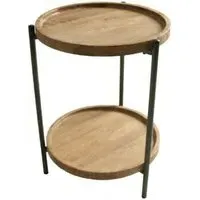 Evansville Round End Table - Mango Wood