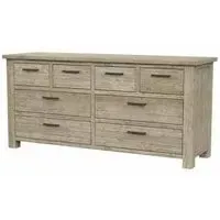 FJOR11 8 Drawer Wide Chest - Washed Grey, Reclaimed Pine