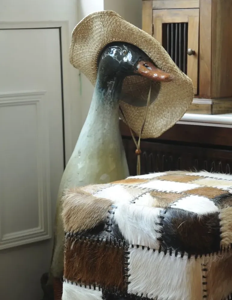 Frankfort Patchwork Cube Pouffe