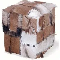 Frankfort Patchwork Cube Pouffe