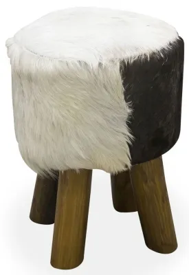 Frankfort Round Stool - Goat Skin image