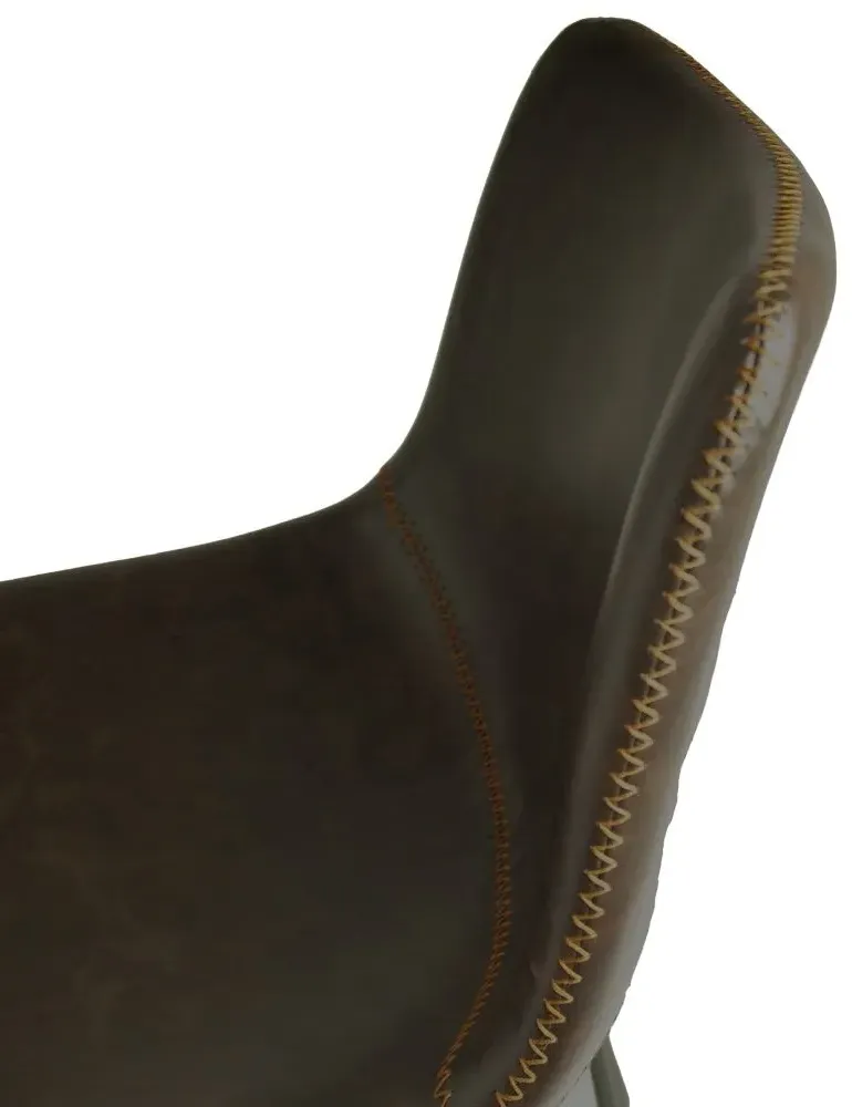 Fremont Barstool Set of 2 - Chestnut, Leather