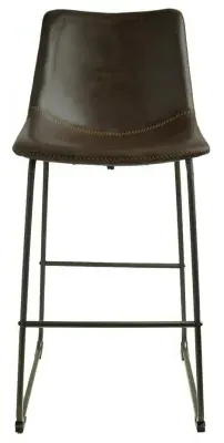 Fremont Barstool Set of 2 - Chestnut, Leather image