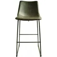 Fremont Barstool Set of 2 - Grey, Leather