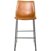 Fremont Barstool Set of 2 - Tan, Leather