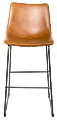 Fremont Barstool Set of 2 - Tan, Leather