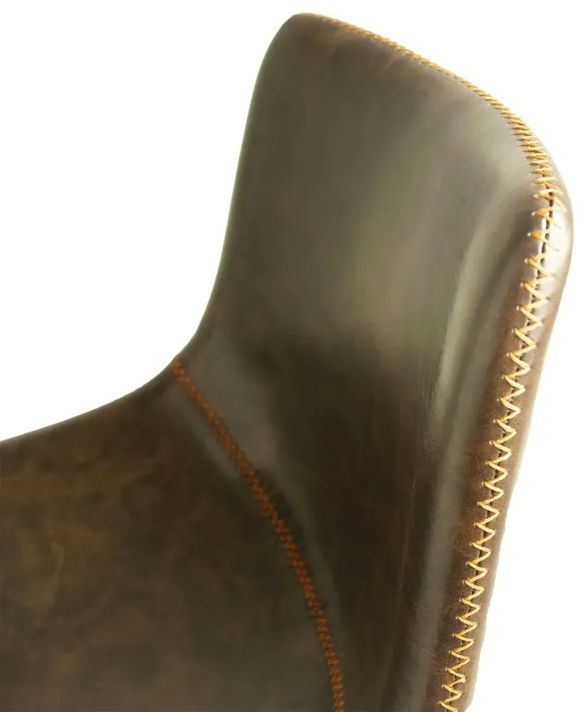 Fremont Counter Stool Set of 2 - Chestnut, Vintage Leather