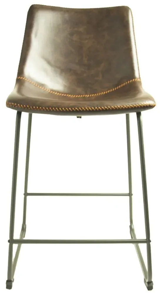 Fremont Counter Stool Set of 2 - Chestnut, Vintage Leather