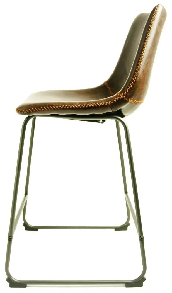 Fremont Counter Stool Set of 2 - Chestnut, Vintage Leather