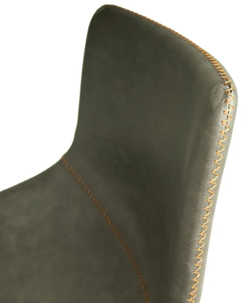 Fremont Counter Stool Set of 2 - Grey, Vintage Leather