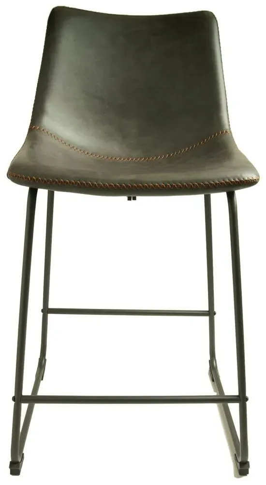 Fremont Counter Stool Set of 2 - Grey, Vintage Leather