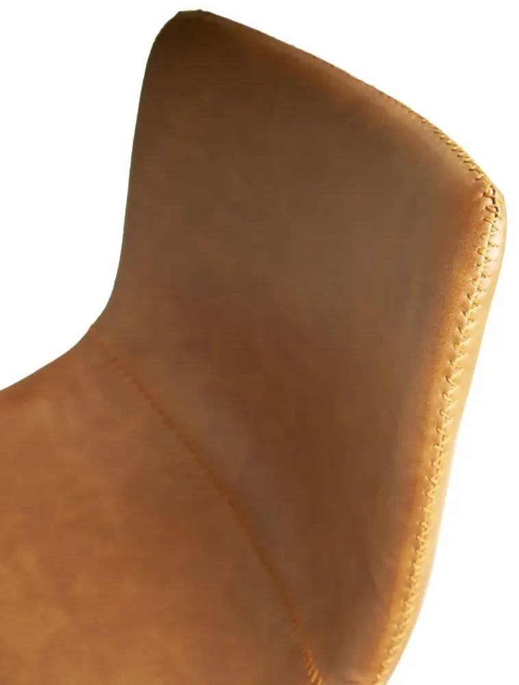 Fremont Counter Stool Set of 2 - Tan, Vintage Leather